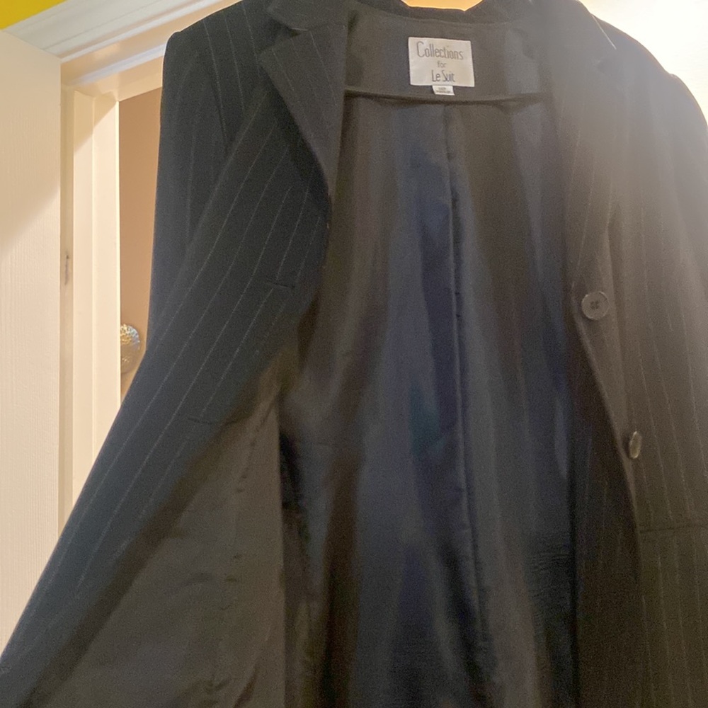 Suit, black pinstripe